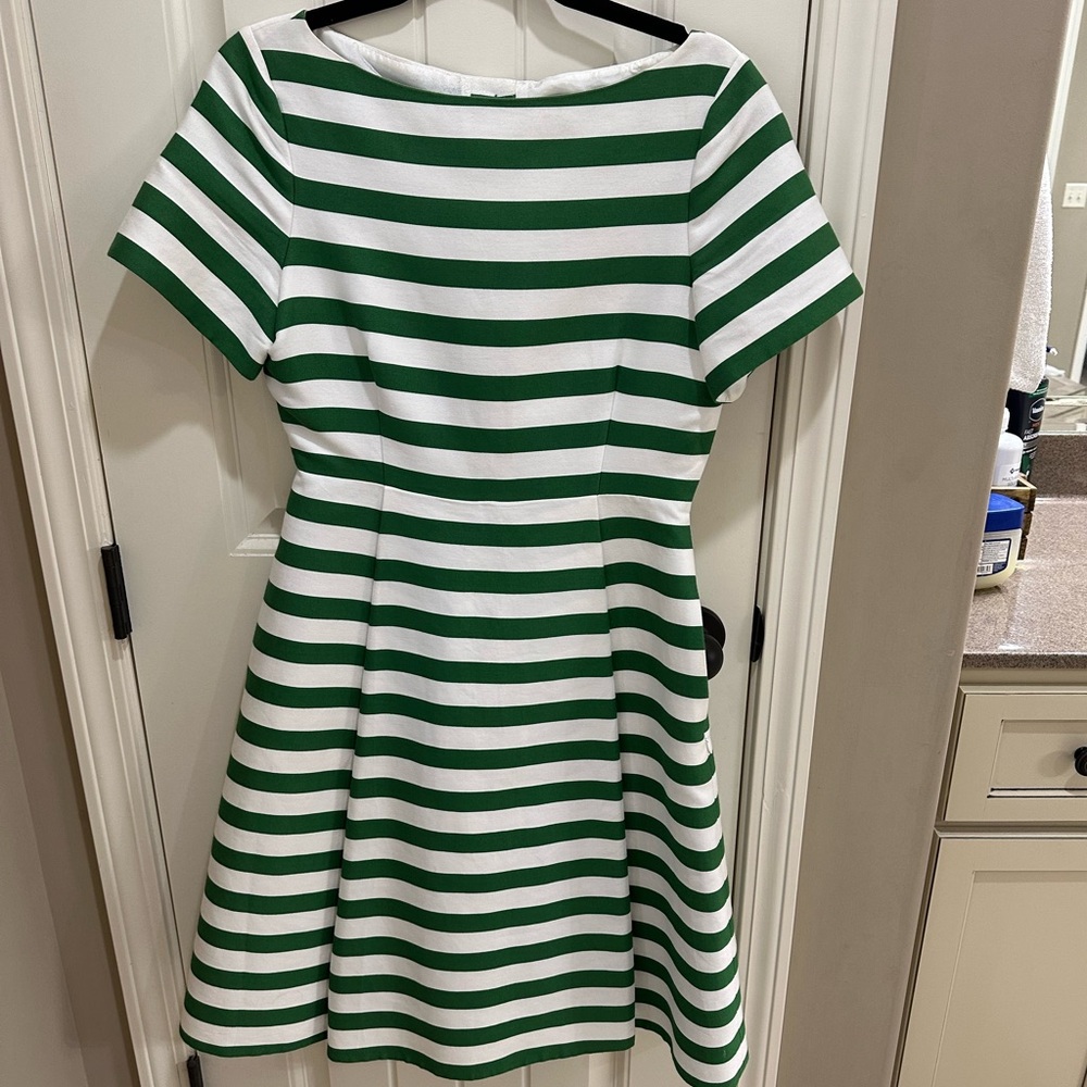 Kate Spade Green and White A-Line Dress